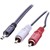 LINDY 35685 PREMIUM AUDIO CABLE 35MM RCA 2X PHONO 10M BLACK