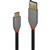 LINDY 36912 ANTHRA LINE USBA TO USBC CABLE 32 10GBPS 5A PD 15M GREY