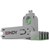 LINDY 40451 USB PORT BLOCKER WITH KEY PACK 4 GREEN