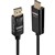 LINDY 40916 ACTIVE DISPLAYPORT TO HDMI CABLE 2M BLACK