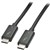 LINDY 41555 THUNDERBOLT 3 CABLE 500MM BLACK