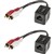 LINDY 70460 CAT5CAT6 100M RCA STEREO AUDIO EXTENDER PACK 2 BLACK