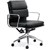 MANTA MANAGERS CHAIR MEDIUM BACK ARMS LEATHER BLACK