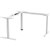 ERGOVIDA EED633D ELECTRIC SITSTAND CORNER DESK WHITE FRAME ONLY