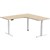ERGOVIDA EED633D ELECTRIC SITSTAND CORNER DESK 1800 X 1800 X 750MM WHITEOAK