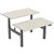 ERGOVIDA EED643D ELECTRIC BACK TO BACK SITSTAND DESK 2 PERSON 1800 X 750MM BLACKLIGHTWOOD