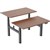 ERGOVIDA EED643D ELECTRIC BACK TO BACK SITSTAND DESK 2 PERSON 1800 X 750MM BLACKDARK WALNUT