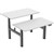 ERGOVIDA EED643D ELECTRIC BACK TO BACK SITSTAND DESK 2 PERSON 1800 X 750MM BLACKWHITE