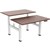 ERGOVIDA EED643D ELECTRIC BACK TO BACK SITSTAND DESK 2 PERSON 1500 X 750MM WHITEDARK WALNUT