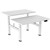 ERGOVIDA EED643D ELECTRIC BACK TO BACK SITSTAND DESK 2 PERSON 1500 X 750MM WHITEWHITE