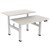 ERGOVIDA EED643D ELECTRIC BACK TO BACK SITSTAND DESK 2 PERSON 1800 X 750MM WHITELIGHTWOOD