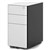 RAPIDLINE ETERNITY SLIMLINE MOBILE PEDESTAL 3 DRAWER 300 X 535 X 580MM BLACKWHITE