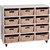 ELIZABETH RICHARDS MOBILE STORAGE UNIT 12 BAY WITH BASKETS 1180 X 450 X 860MM WHITE OAK