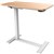 MALMO ELECTRIC MOBILE DESK 700 X 400MM WHITE BASE TIMBER TOP