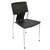 RAPIDLINE FERNANDO VISITORS CHAIR STACKING CHROME FRAME BLACK