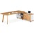 ARBOR EXECUTIVE CORNER WORKSTATION RHS 2200 X 1850 X 720MM AMERICAN WALNUT
