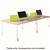 OBLIQUE HEIGHT ADJUSTABLE 4 PERSON BACK TO BACK DESK 3000 X 1500 X 720MM SNOW MAPLE