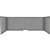 FILASORB MOBILE ACOUSTIC TABLE DIVIDER USHAPE 406 X 914 X 445MM GREY