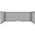 FILASORB MOBILE ACOUSTIC TABLE DIVIDER USHAPE 406 X 914 X 445MM METAL