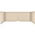 FILASORB MOBILE ACOUSTIC TABLE DIVIDER USHAPE 406 X 914 X 445MM PEARL