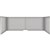 FILASORB MOBILE ACOUSTIC TABLE DIVIDER USHAPE 406 X 914 X 445MM PLATINUM