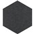 FILASORB SHAPE PANEL HEXAGON 315 X 400 X 12MM CHARCOAL PACK 10