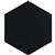 FILASORB SHAPE PANEL HEXAGON 315 X 400 X 12MM PIANO BLACK PACK 10