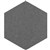 FILASORB SHAPE PANEL HEXAGON 315 X 400 X 12MM SLATE PACK 10