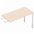 OBLIQUE HEIGHT ADJUSTABLE DESK RETURN 1200 X 600MM SNOW MAPLE