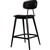 FELIX BARSTOOL BLACK VINYL SEAT CHOCOLATE SEAT BLACK FRAME