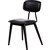 FELIX CHAIR BLACK VINYL SEAT CHOCOLATE SEAT BLACK FRAME