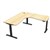 RAPIDLINE BOOST HEIGHT ADJUSTABLE CORNER WORKSTATION 1800 X 1800MM NATURAL OAKBLACK