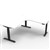 RAPIDLINE BOOST HEIGHT ADJUSTABLE CORNER WORKSTATION 1800 X 1800MM NATURAL WHITEBLACK