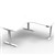 RAPIDLINE BOOST HEIGHT ADJUSTABLE CORNER WORKSTATION 1800 X 1800MM NATURAL WHITEWHITE