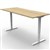 RAPIDLINE BOOST HEIGHT ADJUSTABLE WORKSTATION 1200 X 750MM SCALLOP TOP NATURAL OAKWHITE