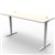 RAPIDLINE BOOST HEIGHT ADJUSTABLE WORKSTATION 1200 X 750MM NATURAL WHITEWHITE