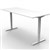 RAPIDLINE BOOST HEIGHT ADJUSTABLE WORKSTATION 1800 X 750MM SCALLOP TOP NATURAL WHITEWHITE