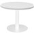 RAPIDLINE CIRCULAR COFFEE TABLE 600 X 425MM NATURAL WHITE TABLE TOP  WHITE POWDER COAT BASE
