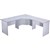 RAPID VIBE CORNER WORKSTATION COMPLETE 1800 X 1800 X 600MM GREY