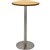 RAPIDLINE DRY BAR TABLE 600 X 1050MM BEECH COLOURED TABLE TOP  STAINLESS STEEL BASE