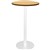 RAPIDLINE DRY BAR TABLE 600 X 1050MM BEECH COLOURED TABLE TOP  WHITE POWDER COAT BASE