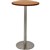 RAPIDLINE DRY BAR TABLE 600 X 1050MM CHERRY COLOURED TABLE TOP  STAINLESS STEEL BASE