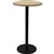 RAPIDLINE DRY BAR TABLE 600 X 1050MM NATURAL OAK TABLE TOP  BLACK POWDER COAT BASE