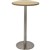 RAPIDLINE DRY BAR TABLE 600 X 1050MM NATURAL OAK TABLE TOP  STAINLESS STEEL BASE