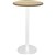 RAPIDLINE DRY BAR TABLE 600 X 1050MM NATURAL OAK TABLE TOP  WHITE POWDER COAT BASE