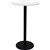 RAPIDLINE DRY BAR TABLE 600 X 1050MM NATURAL WHITE TABLE TOP  BLACK POWDER COAT BASE