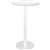 RAPIDLINE DRY BAR TABLE 600 X 1050MM NATURAL WHITE TABLE TOP  WHITE POWDER COAT BASE