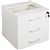 RAPID VIBE FIXED DESK PEDESTAL 3 DRAWER LOCKABLE 465 X 447 X 454MM WHITE