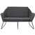 RAPIDLINE CARDINAL LOUNGE CHAIR 2 SEATER CHARCOAL ASH