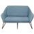 RAPIDLINE CARDINAL LOUNGE CHAIR 2 SEATER LIGHT BLUE